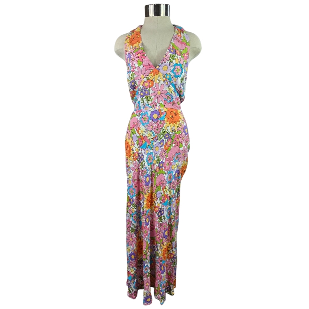 Her Pony The Label Copacabana Floral Halter Midi Dress